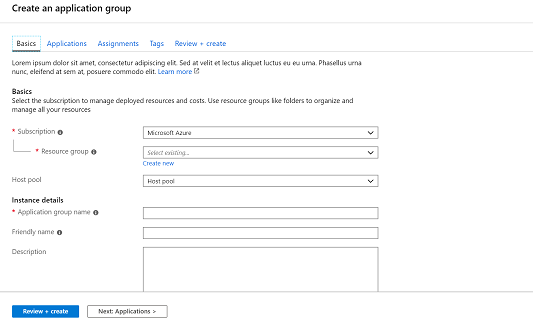 Application group